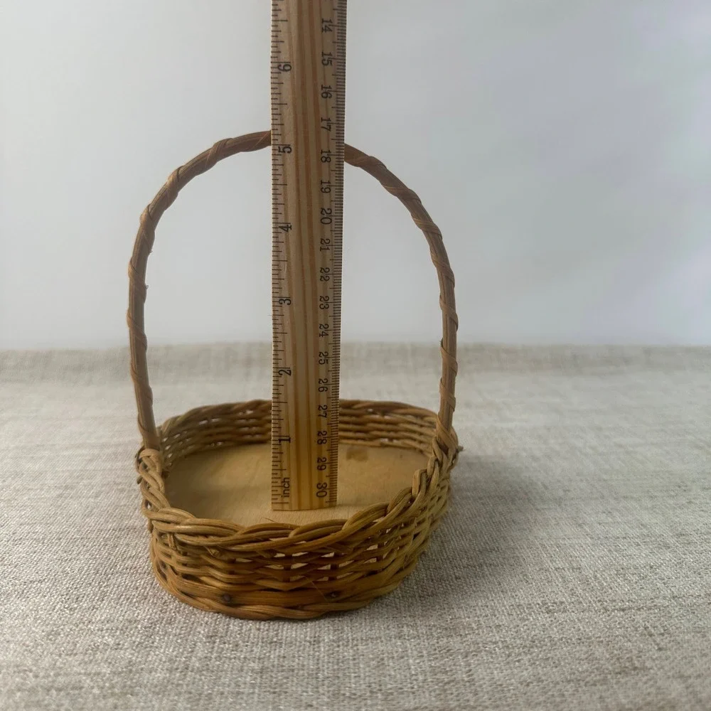 Vintage Mini Wicker Basket with Handle